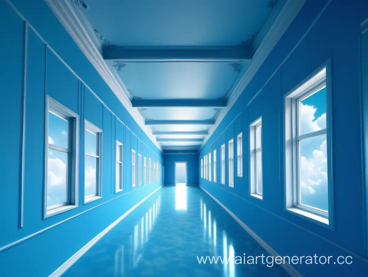 Dreamy-Blue-Corridor-with-SkyView-Windows