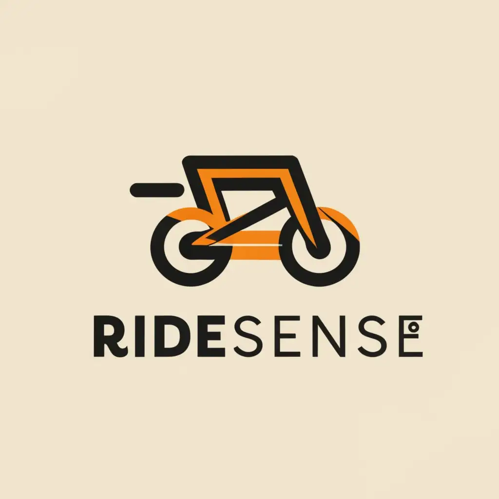 a logo design,with the text "RideSense", main symbol:Bicycle,Moderate,be used in Travel industry,clear background