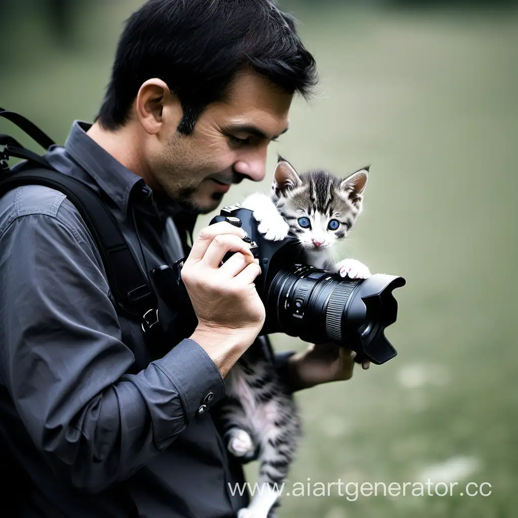Гибрид котёнка и фотографа