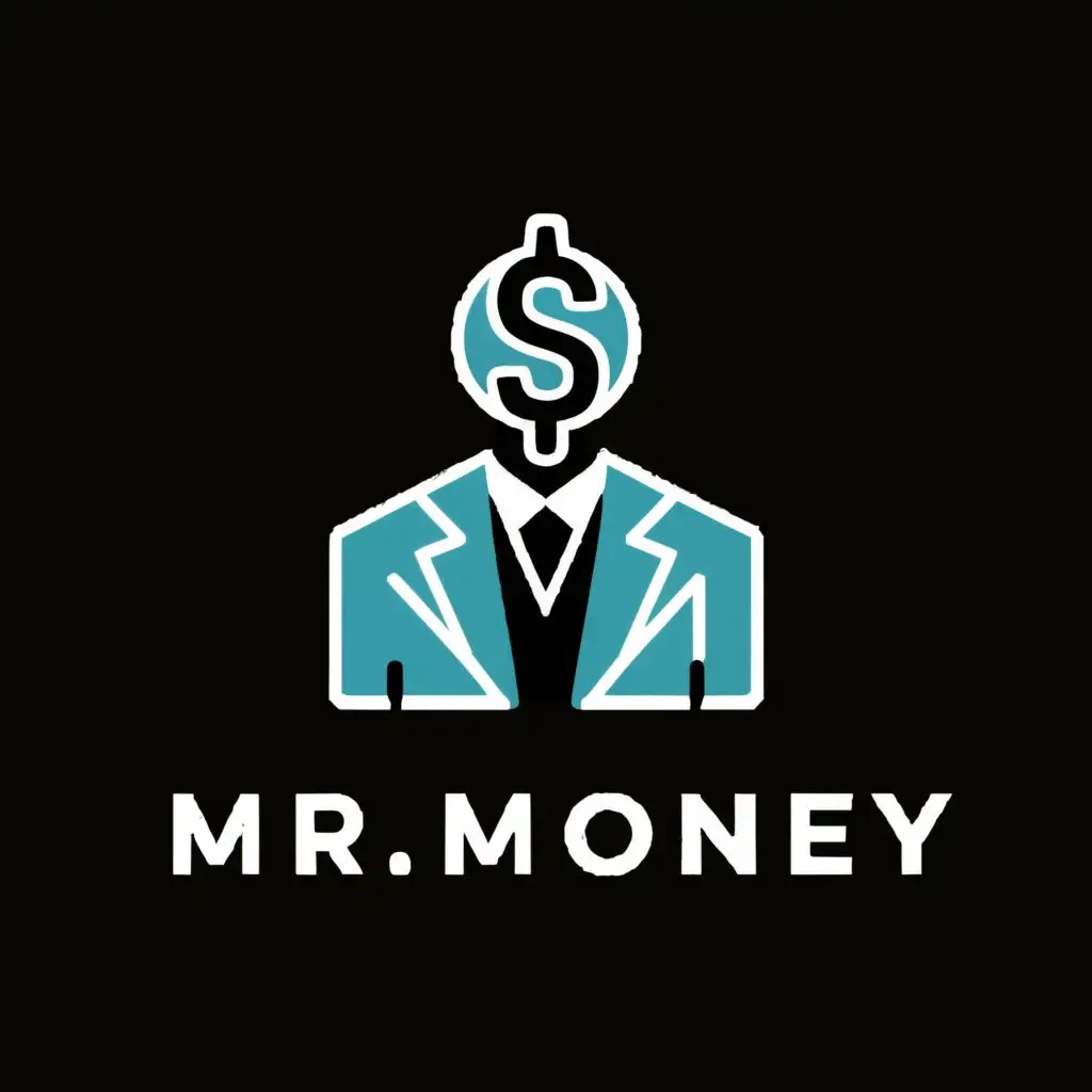a logo design,with the text "mr money", main symbol:man with dollar sign,Minimalistic,be used in Finance industry,clear background