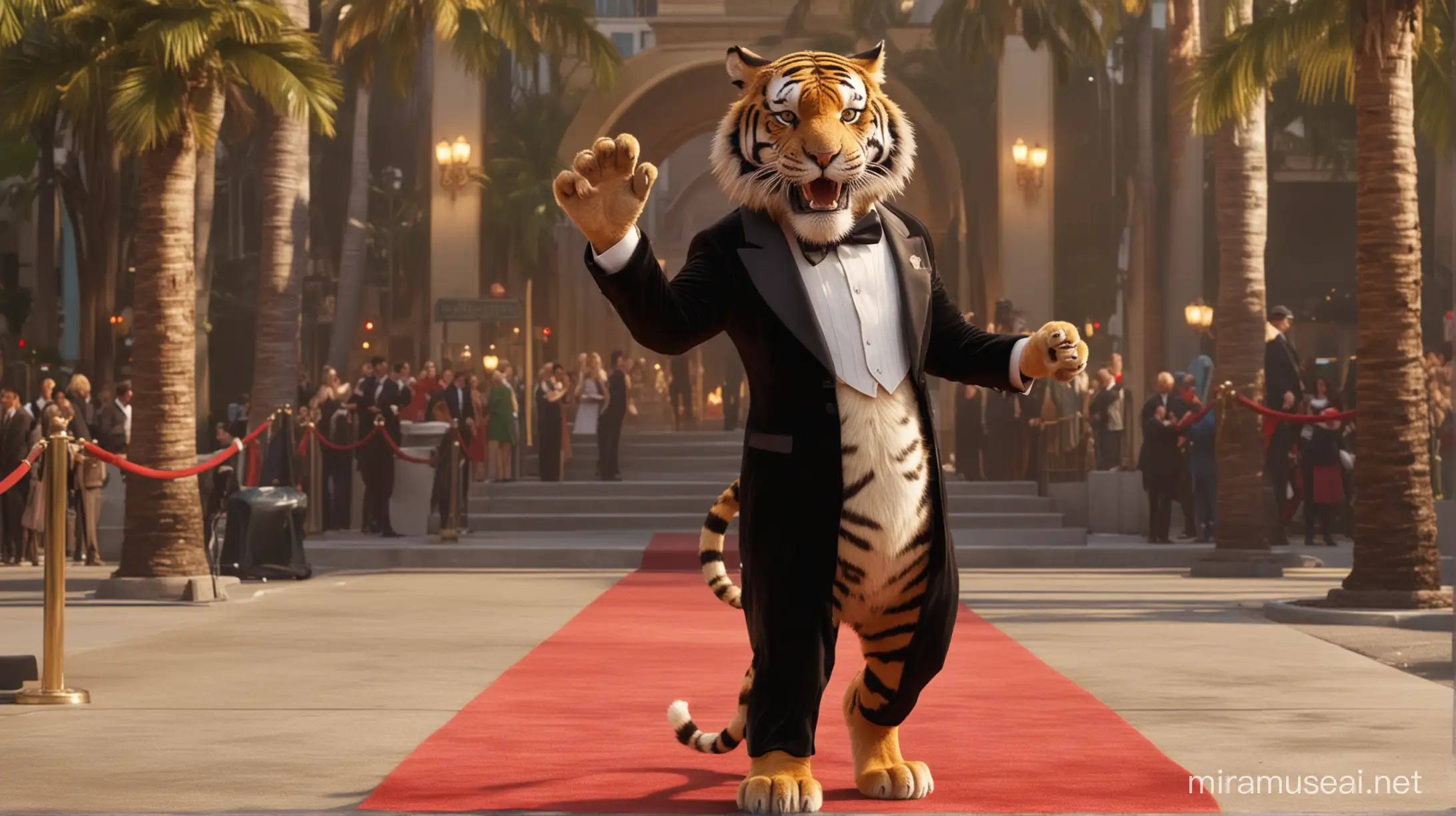 Slimmed Down Tiger in Hollywood Red Carpet Glamour
