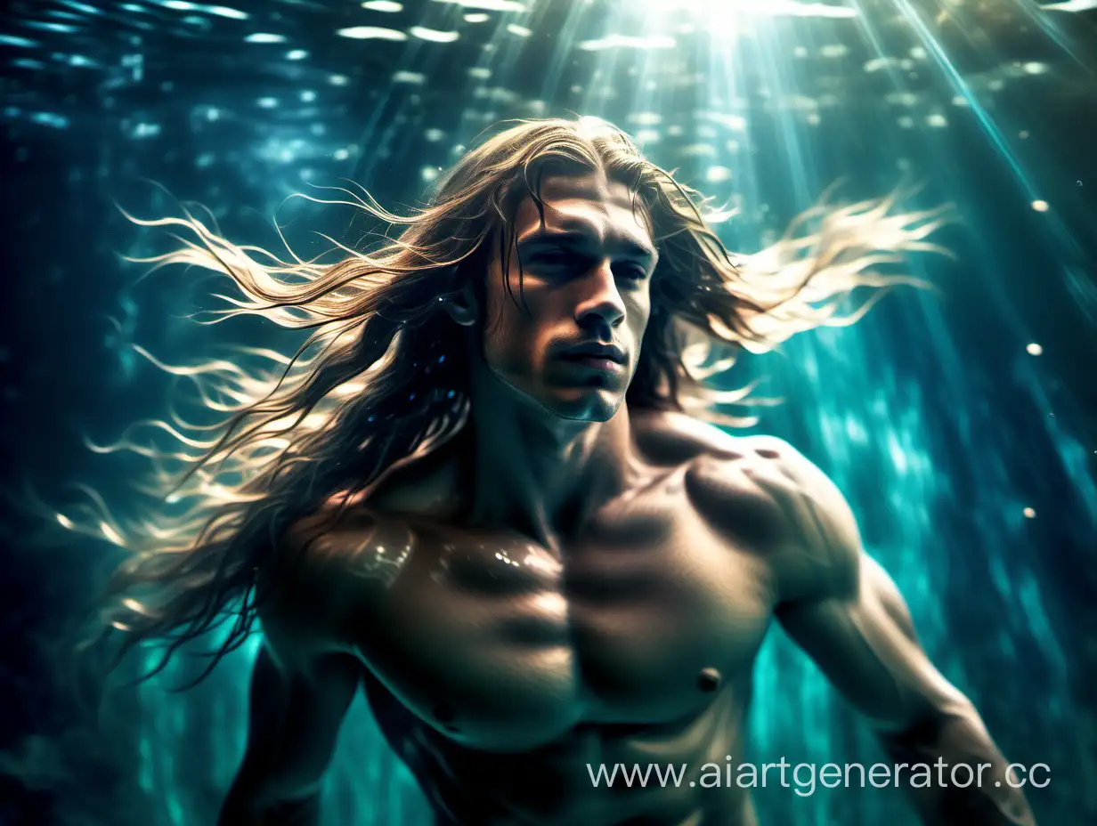 Surreal-Beauty-Muscular-Young-Man-in-Tranquil-Underwater-Realm