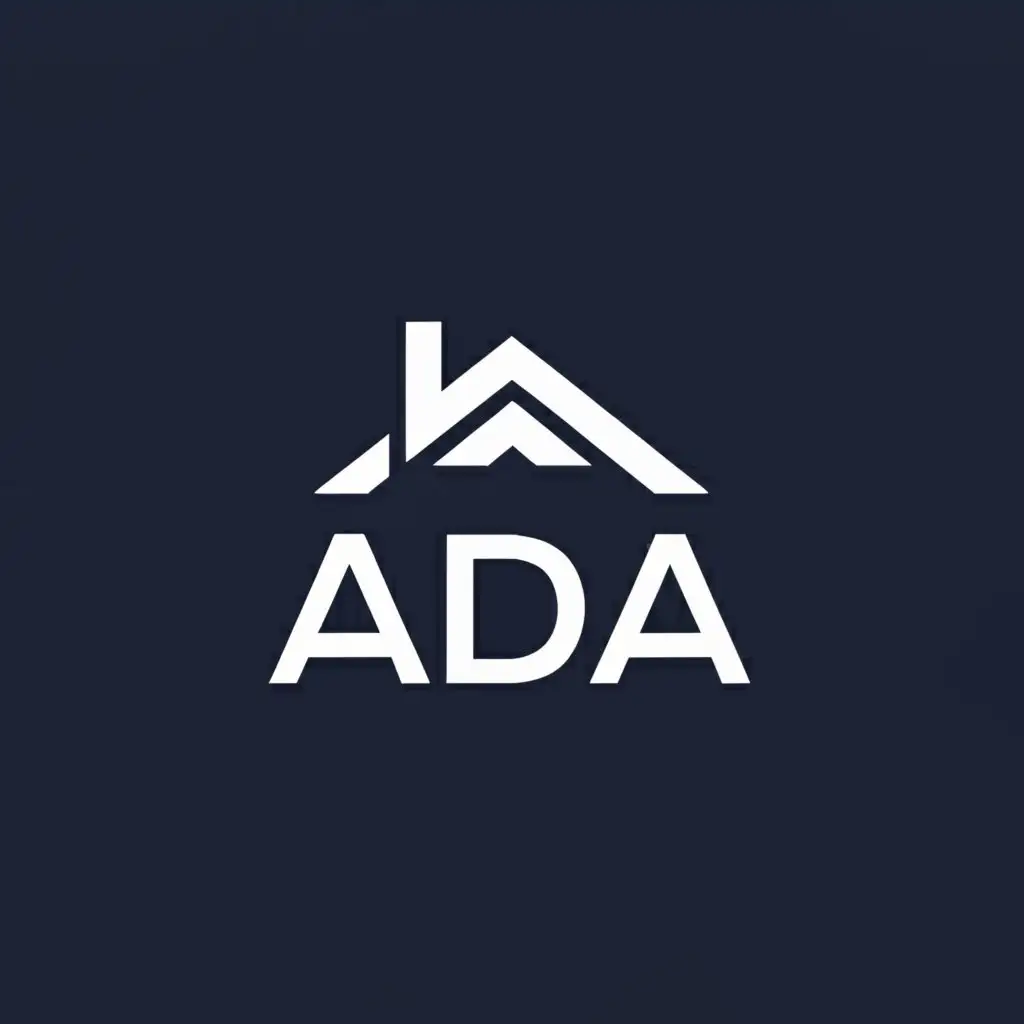 a logo design,with the text "ADA", main symbol:real estate transactions,complex,clear background