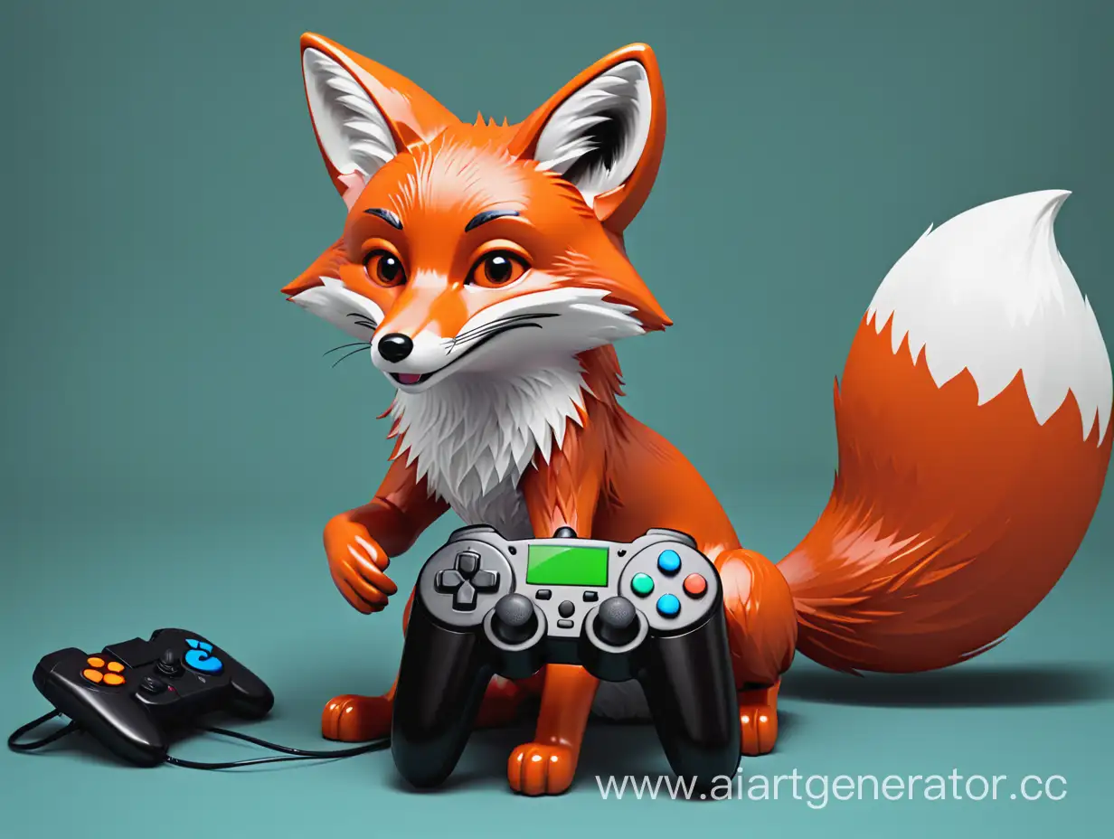 Fox-Playing-Video-Games-with-a-Gamepad