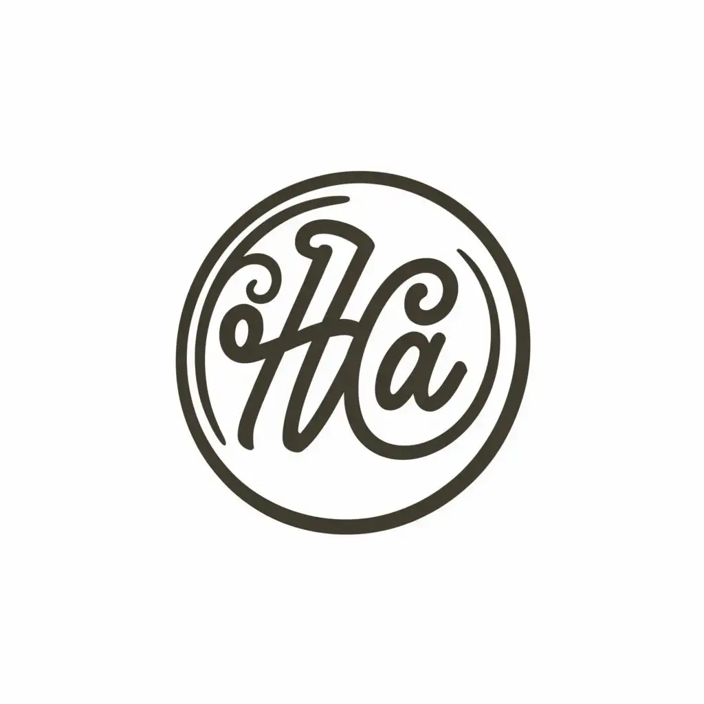 logo, CIRCLE, with the text "HA", typography, be used in Home Family industry