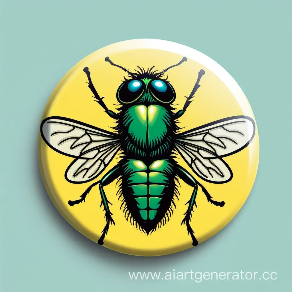 Colorful-Fly-Badge-on-Dark-Background