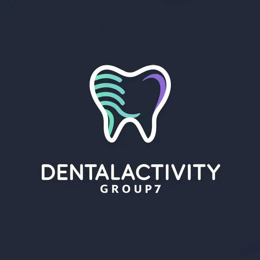 a logo design,with the text "Dental Activity", main symbol:Group 7,Moderate,be used in Medical Dental industry,clear background