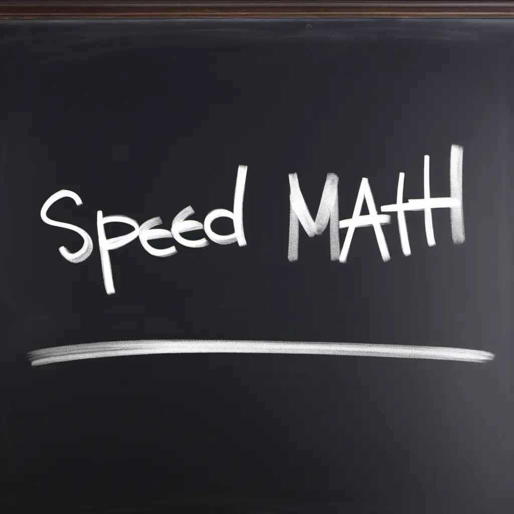 Engaging Speed Math Lesson on a Black Chalkboard