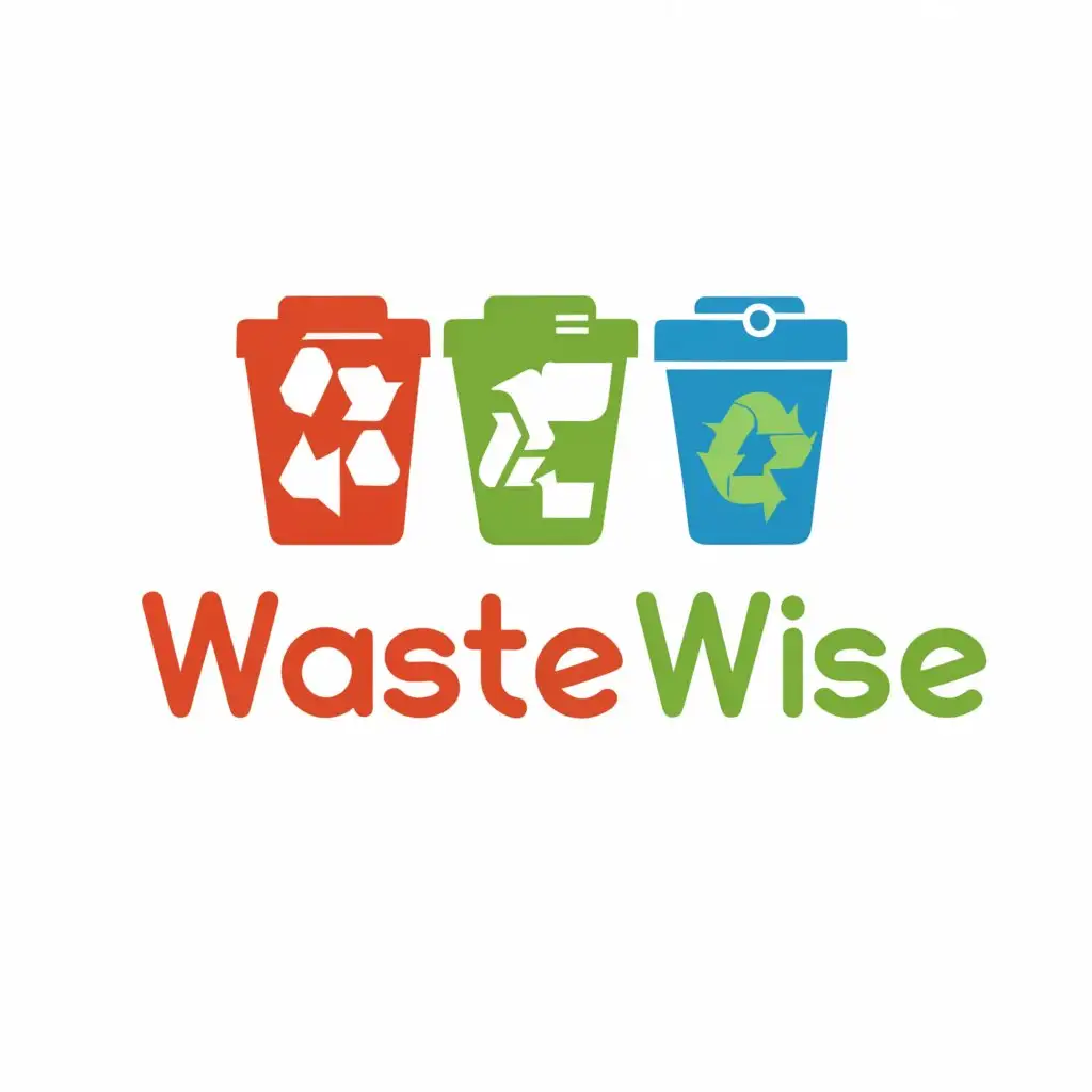 a logo design,with the text "waste wise", main symbol:proper waste segregation,Moderate,clear background
