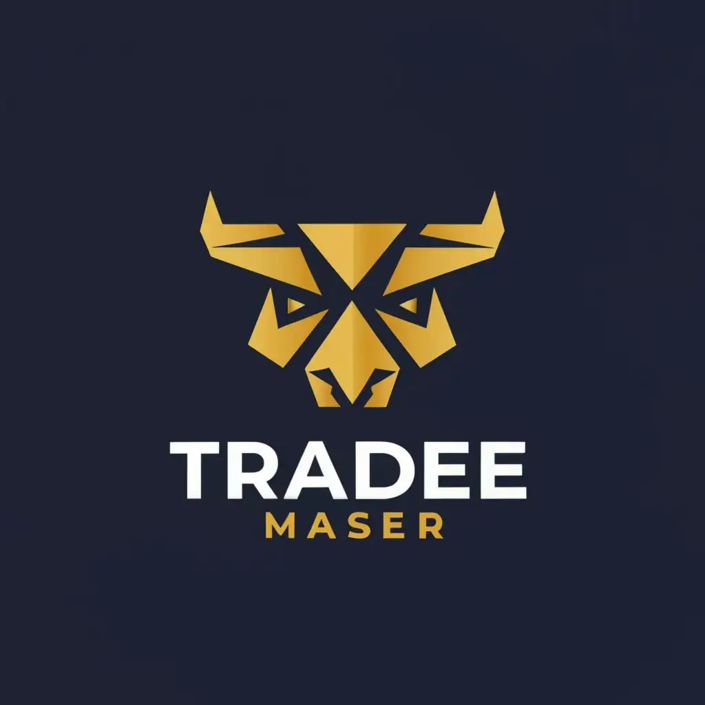 a logo design,with the text "Trade Master", main symbol:bull,Moderate,clear background