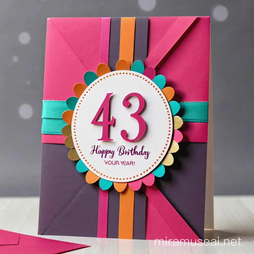 Make a birthday card for 43 year old women