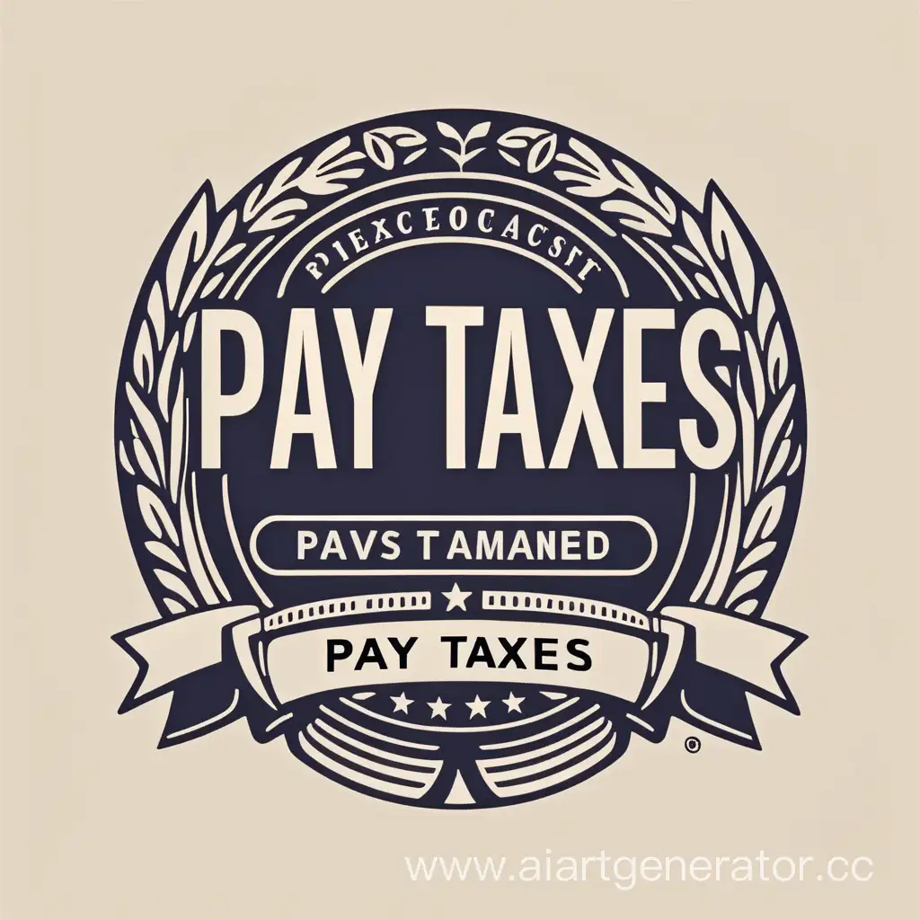 логотип компании с названием pay taxes