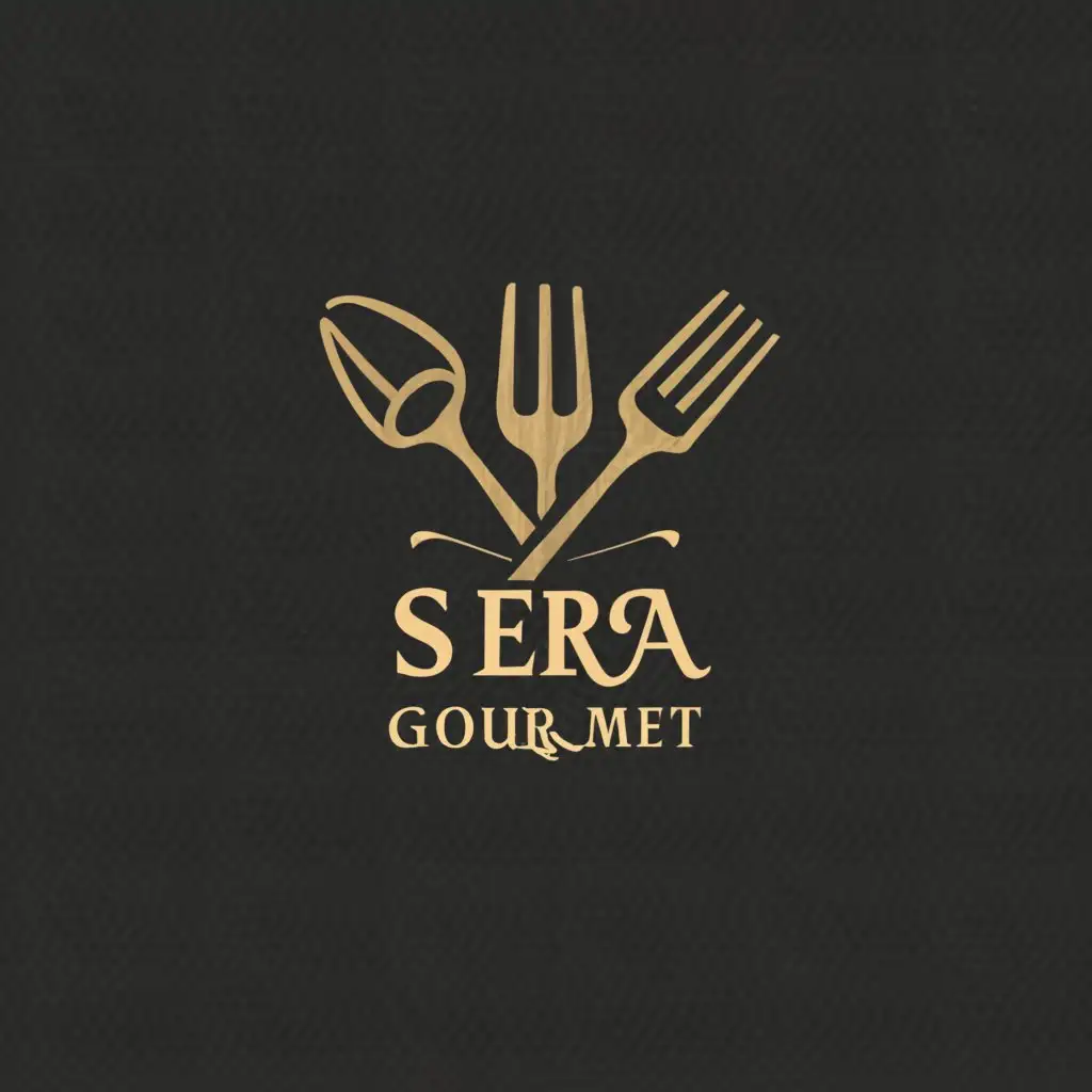 a logo design,with the text "SERA GOURMET", main symbol:gastronomic Food,Moderate,be used in Restaurant industry,clear background