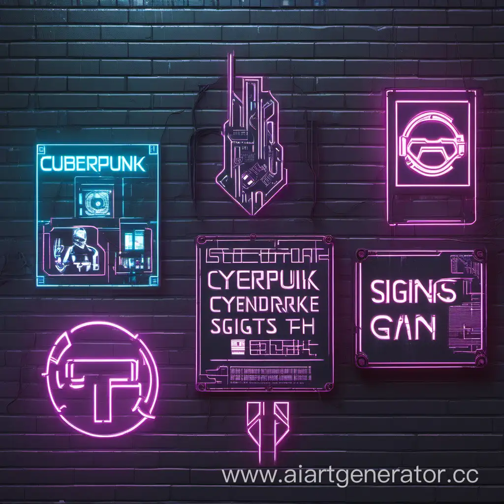 Futuristic-Cyberpunk-Cityscape-with-Illuminated-Neon-Signs