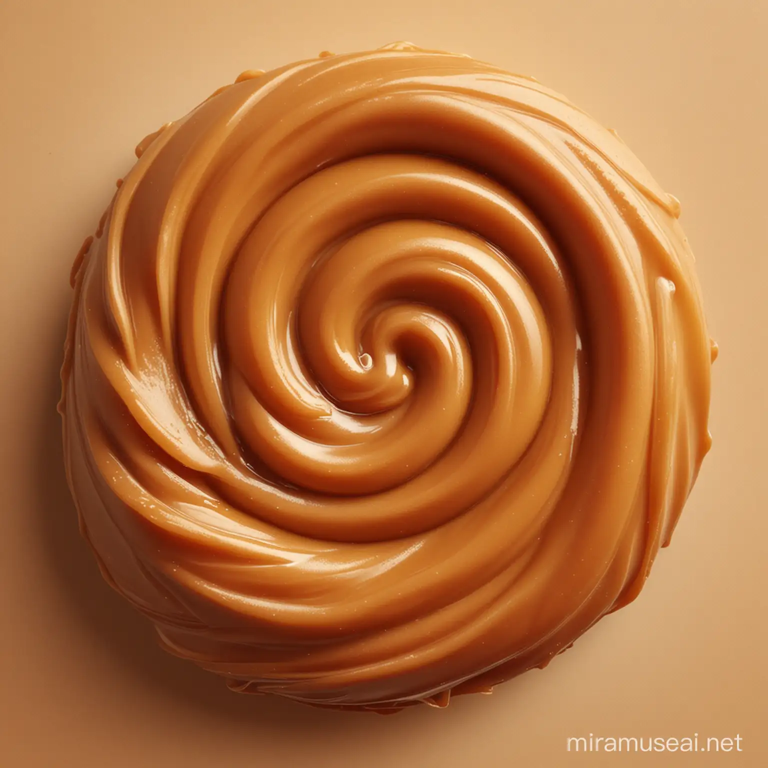 Caramel Swirl Illustration with Whimsical Fantasy Elements