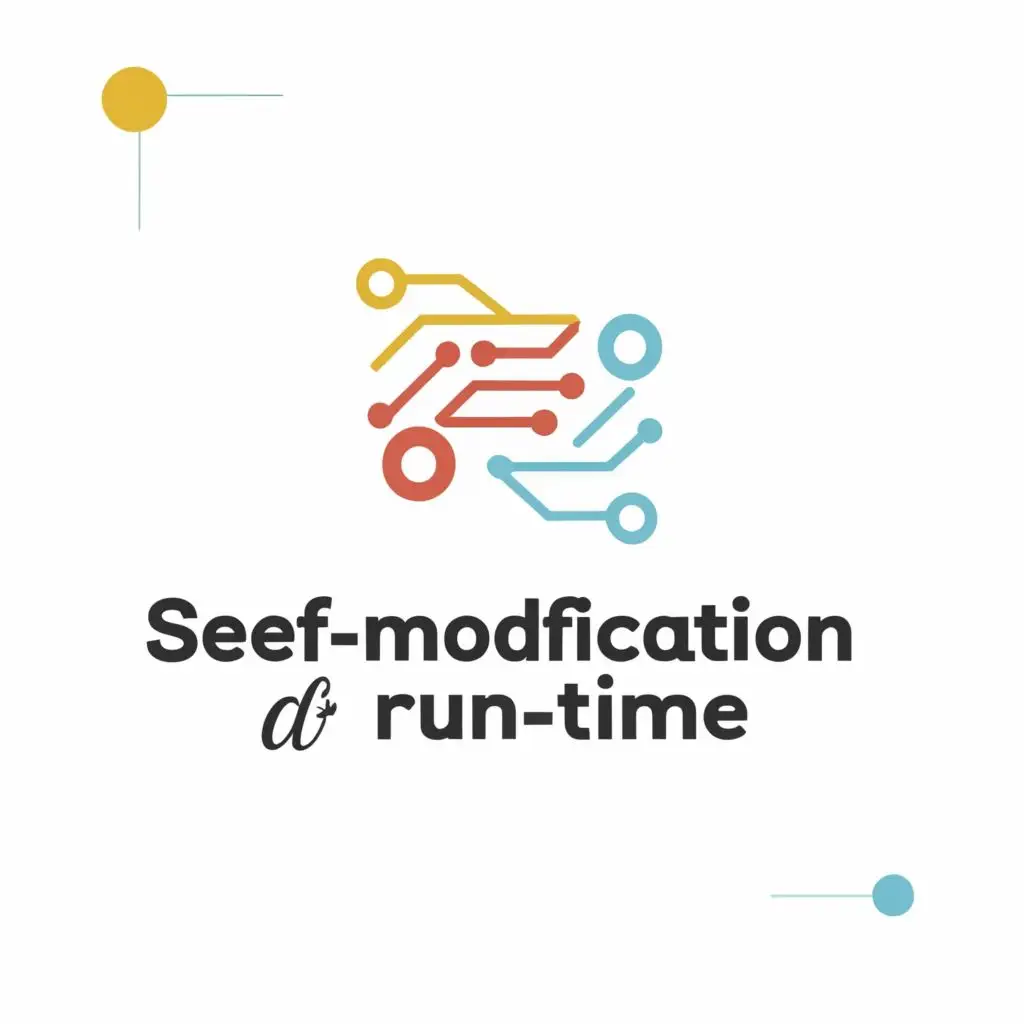 logo, technology, with the text "Self-Modification @ Run-Time", typography, be used in Education industry