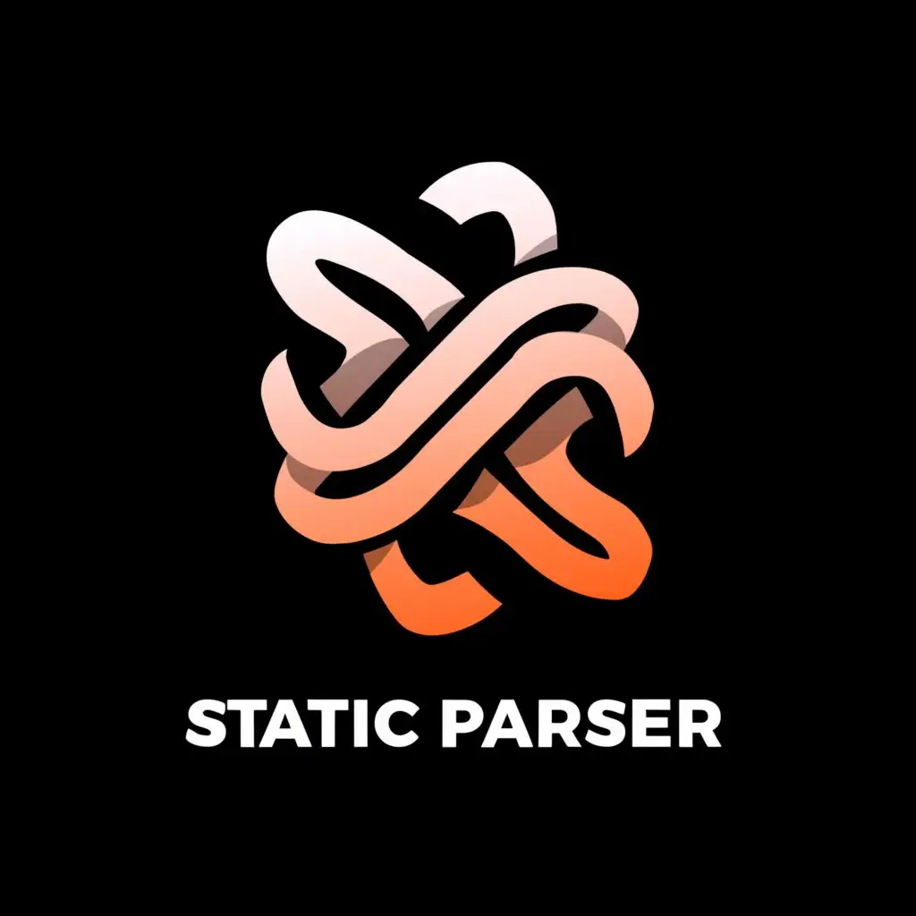 a logo design,with the text "Static parser", main symbol:s,Moderate,clear background
