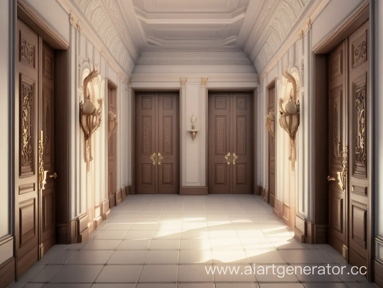 Enchanting-Fantasy-Corridor-in-an-Academy-with-Magical-Doors
