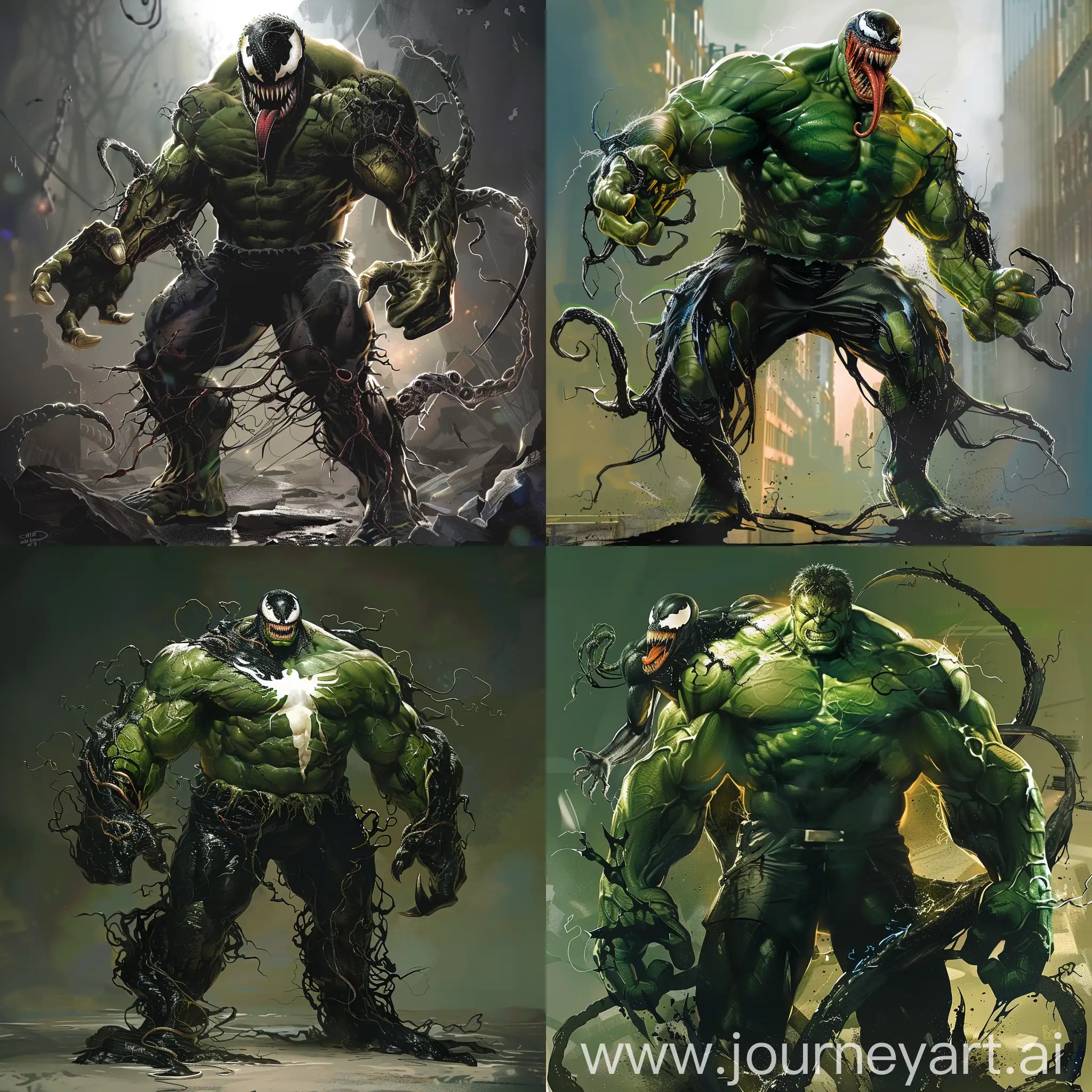 Fusion of Hulk with Venom