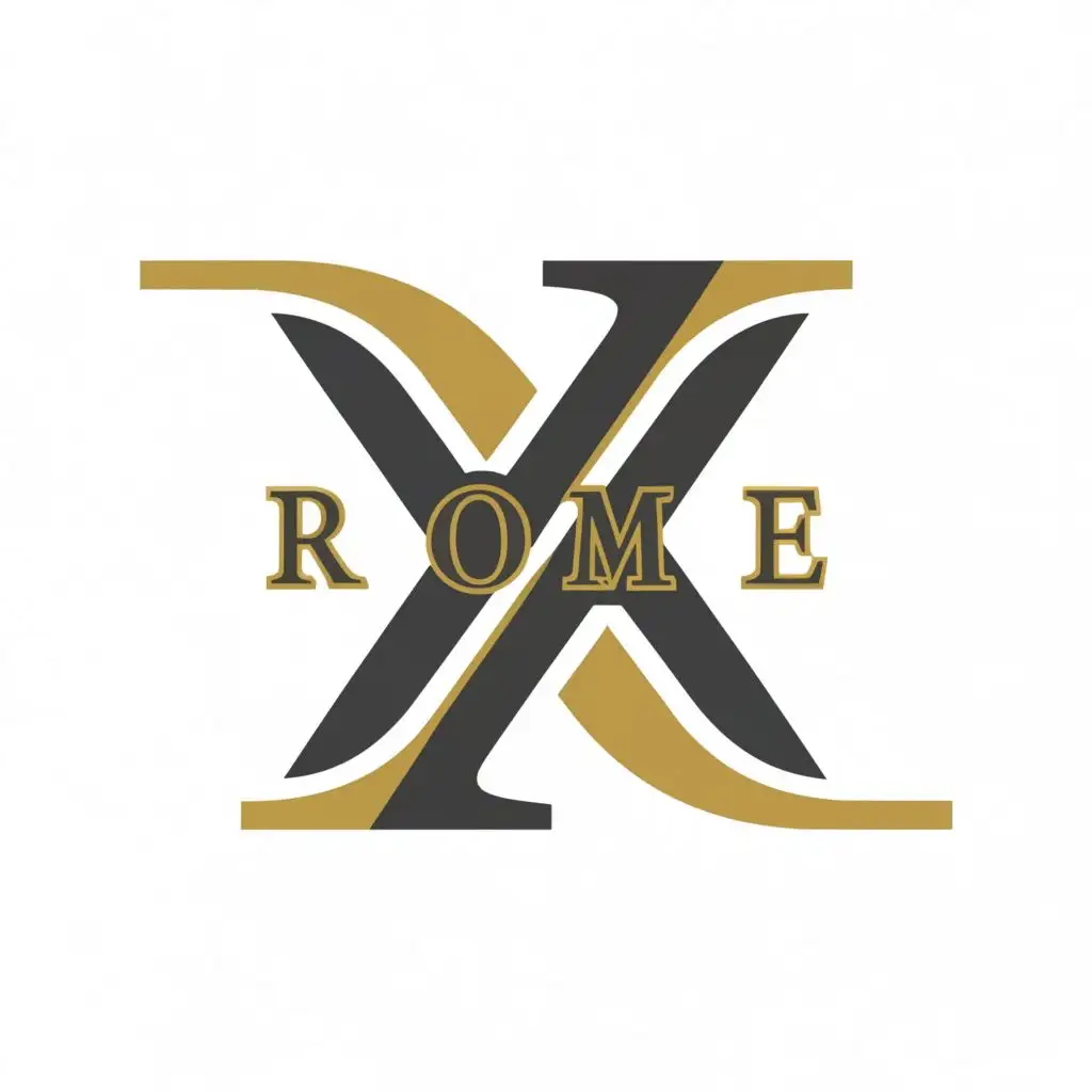 a logo design,with the text 'ROME X', main symbol:Rx,Minimalistic,be used in Travel industry,clear background