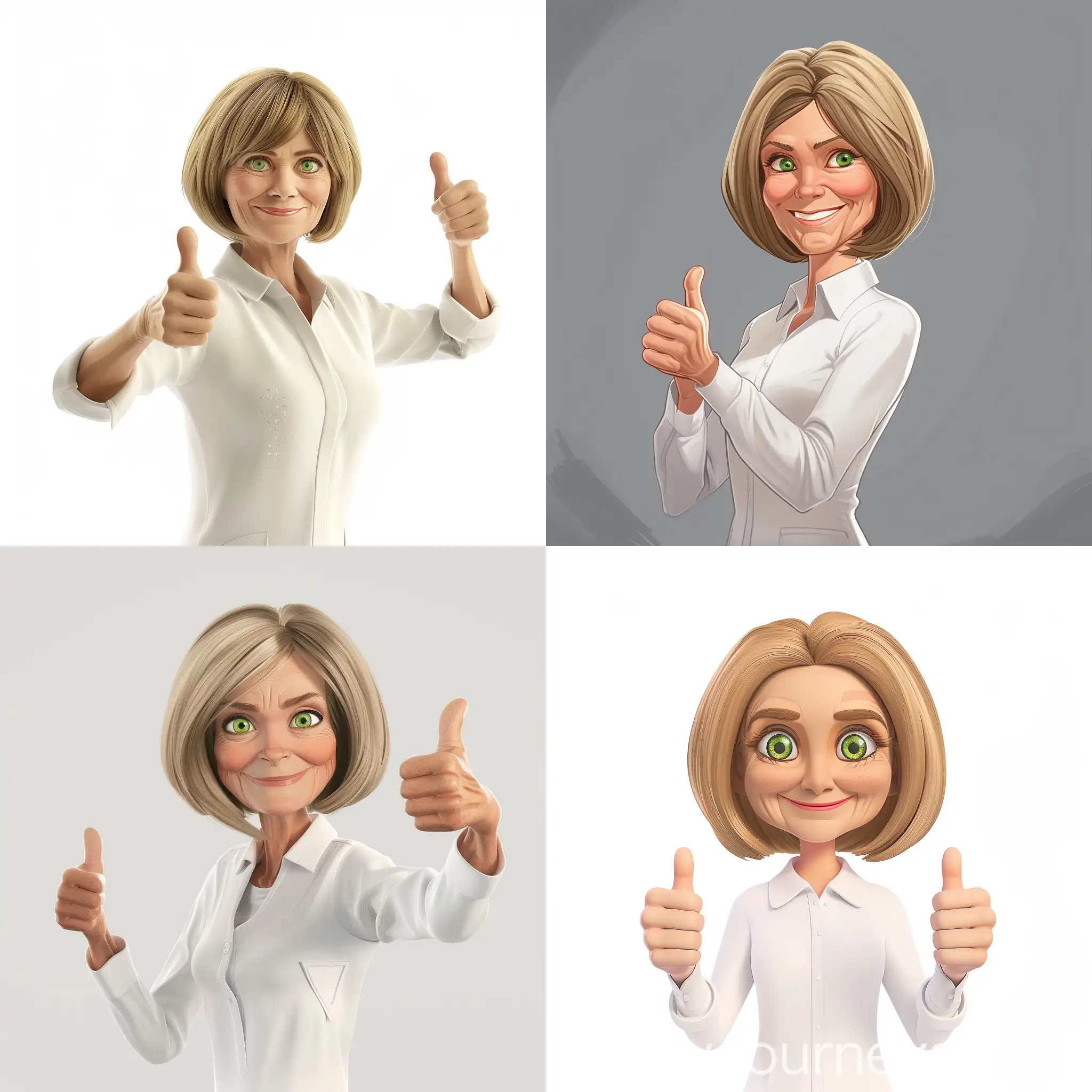 MiddleAged-Woman-with-Blonde-Bob-Hair-Giving-Thumbs-Up-in-Pixar-Style