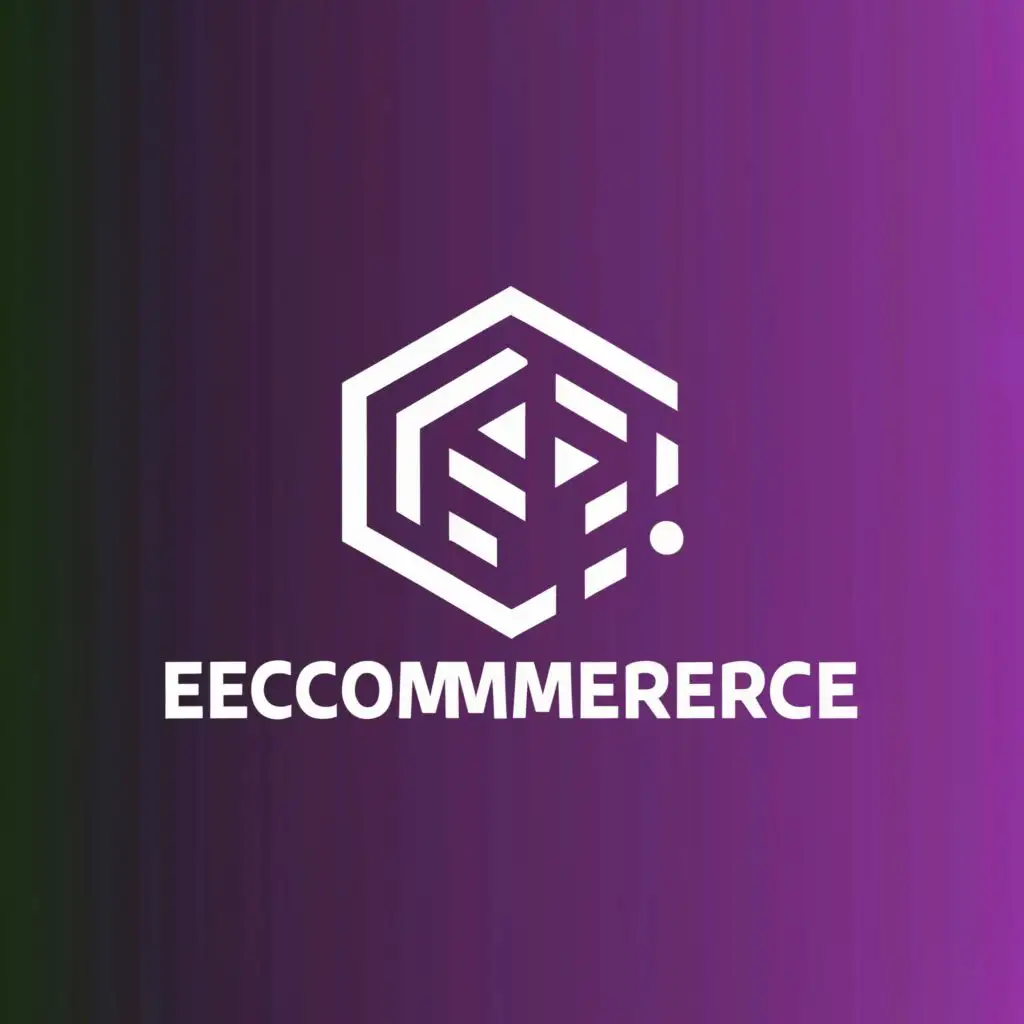 a logo design,with the text "ecommerce", main symbol:square with purple background and clip art  ,Moderate,be used in Technology industry,clear background