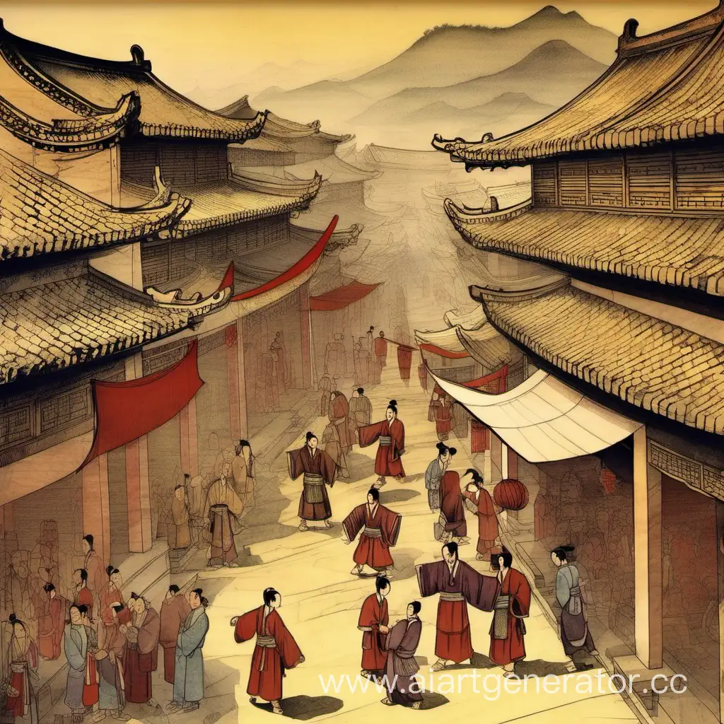 Ancient-Chinese-Trade-and-Market-Scene