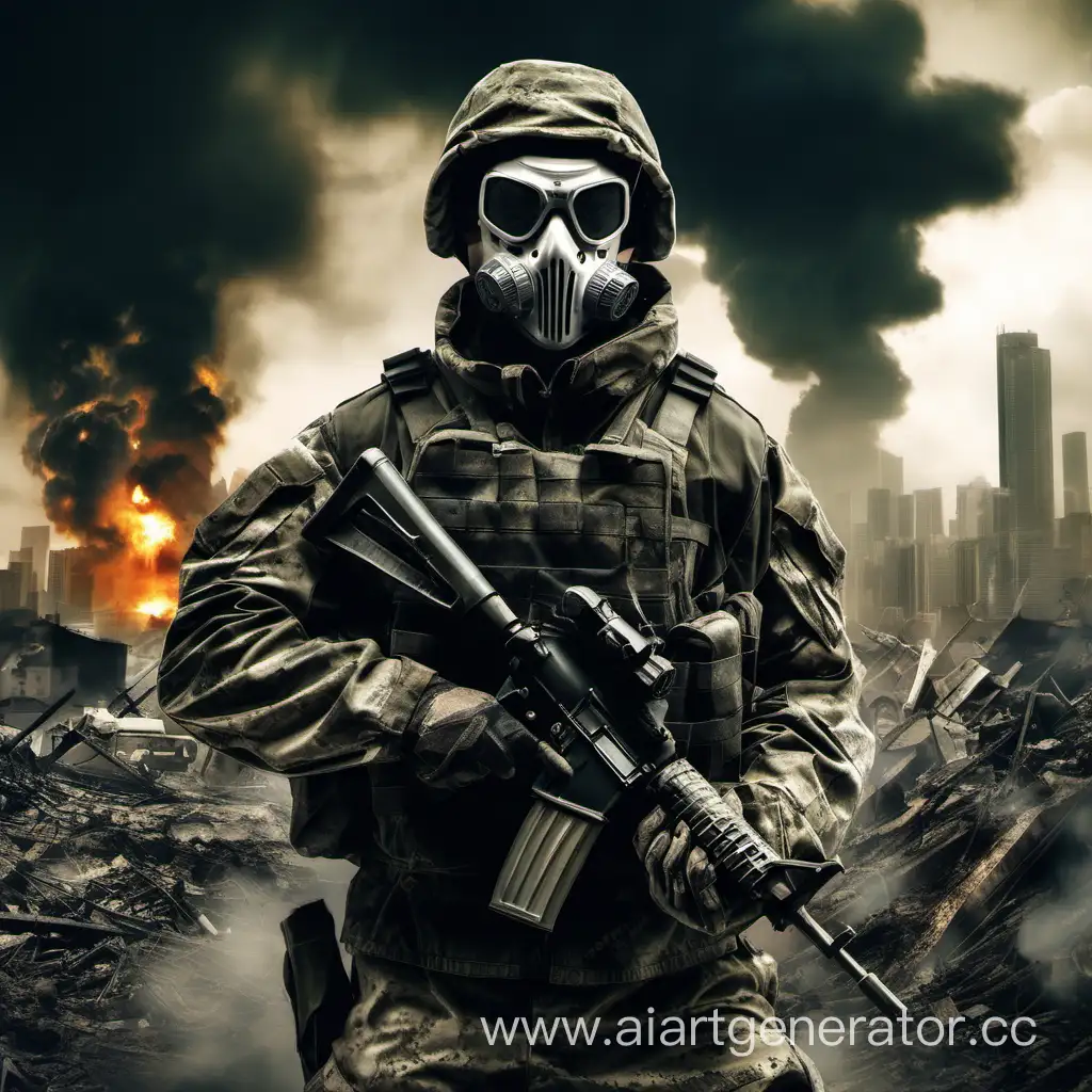 военный в маске апокалипсис