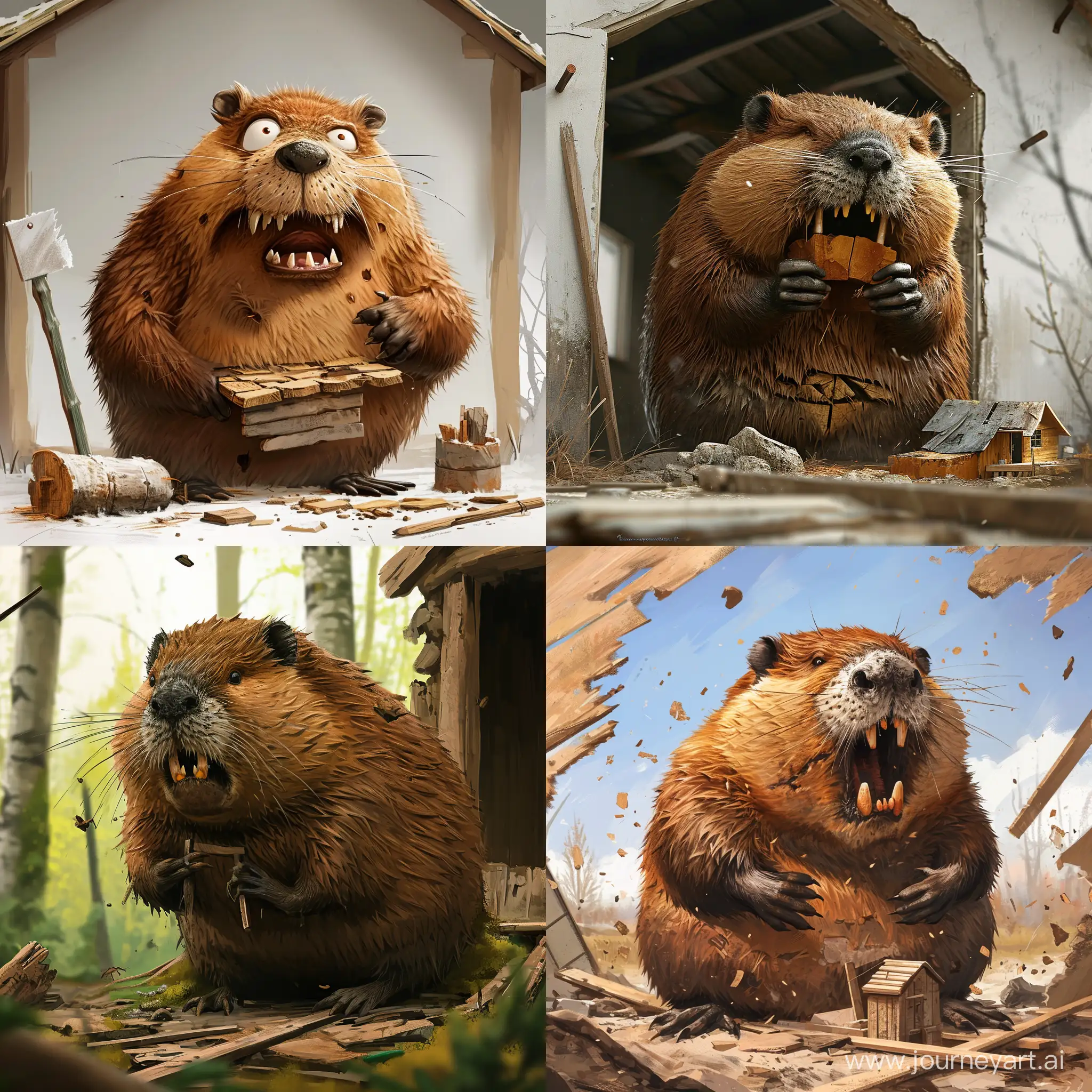 Enraged-Beaver-Constructing-Large-House