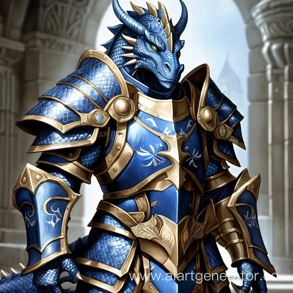 Casedes, the dragonborn paladin, stands tall and proud, his scales shimmering like polished sapphire in the light. Clad in gleaming armor adorned with intricate dragon-scale patterns, he wields a formidable sword with golden eyes blazing with determination. A symbol of honor and duty, Casedes embodies the virtues of courage and righteousness, a stalwart defender of the innocent and a beacon of hope in the face of darkness.