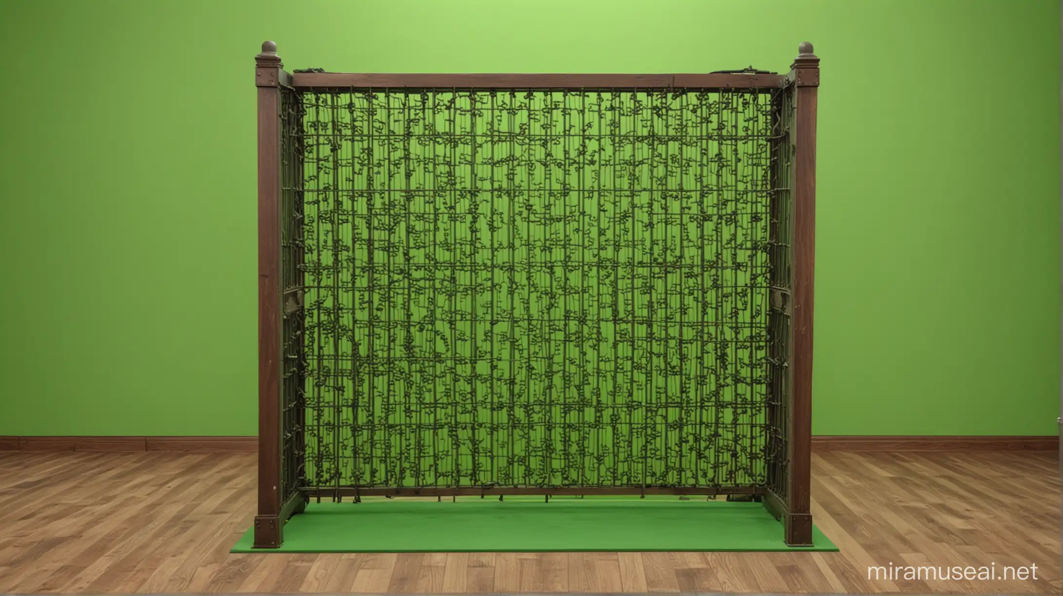 Vintage Confessional Booth with Green Screen Background