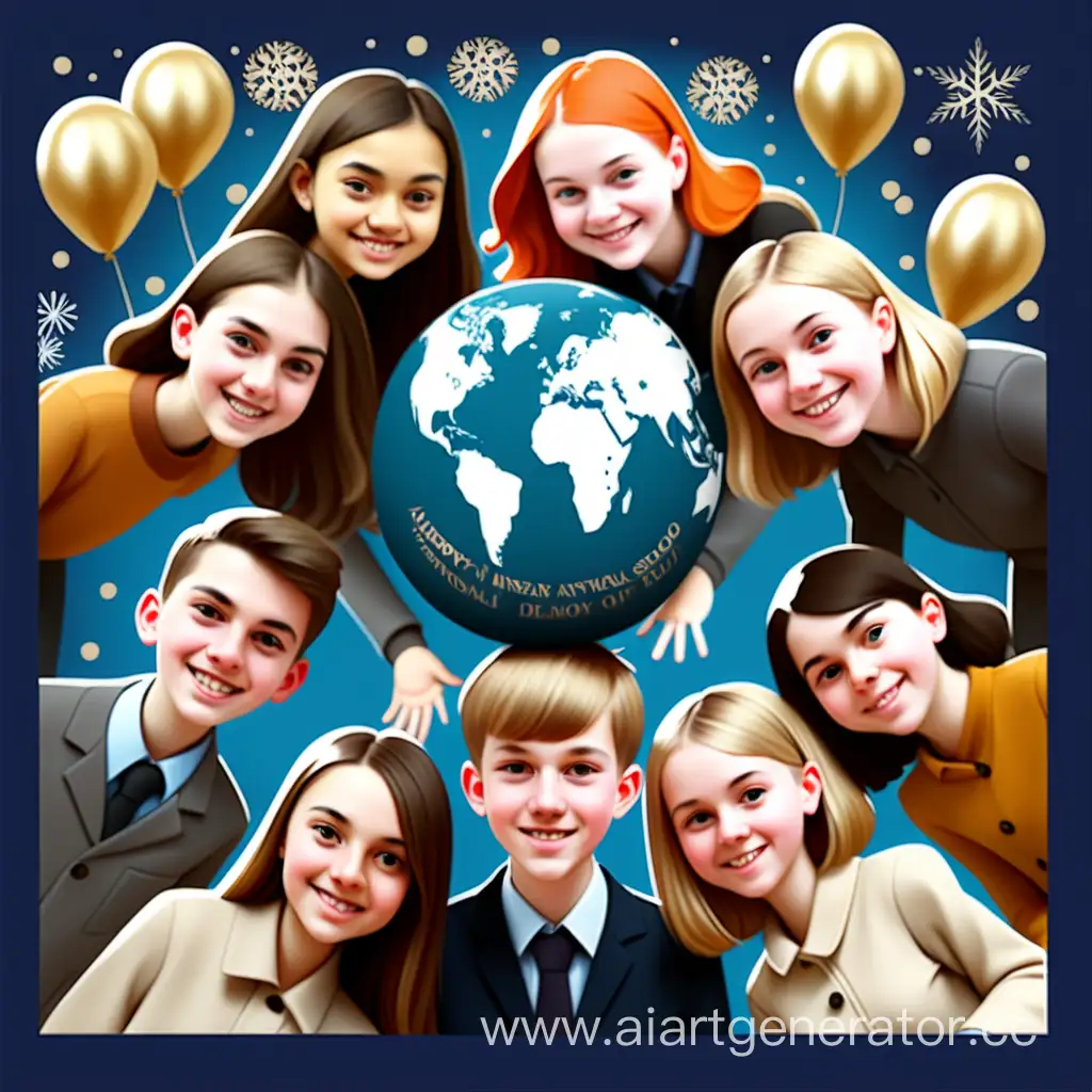 новогодняя открытка  International School of Youth Diplomacy