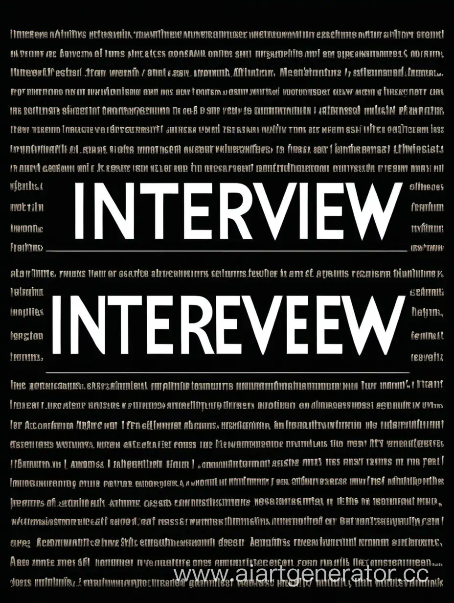 надпись "Interview" на черном фоне