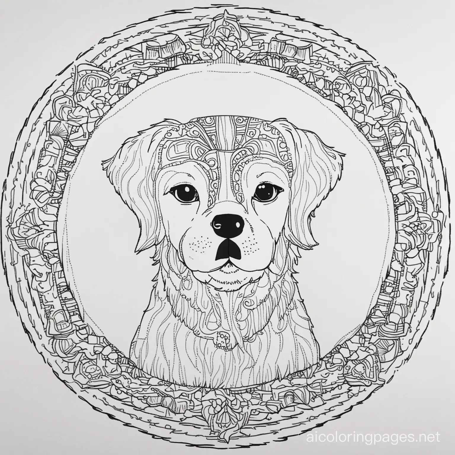 Dog-Mandalas-Coloring-Page-Black-and-White-Line-Art-for-Simplicity-and-Ease-of-Coloring