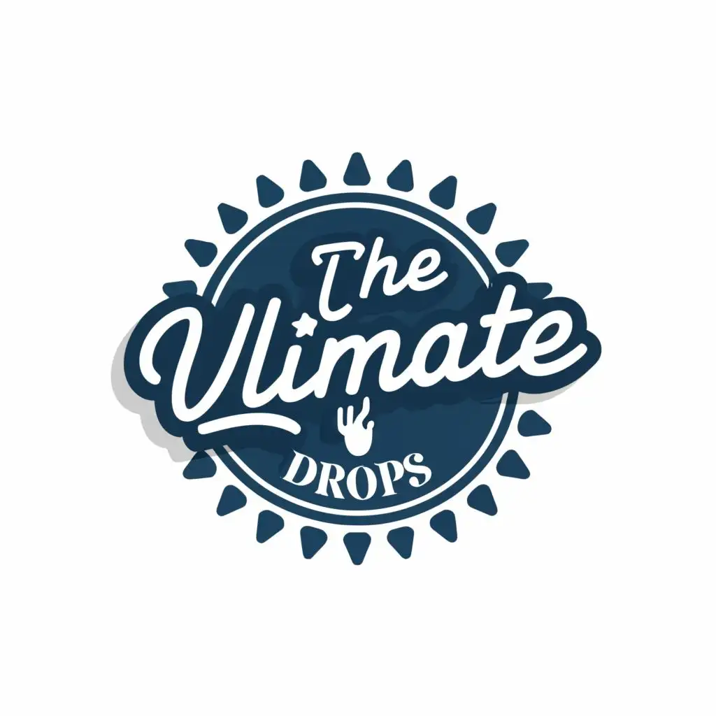 logo, Ultimate, with the text "The Ultimate Drops", typography