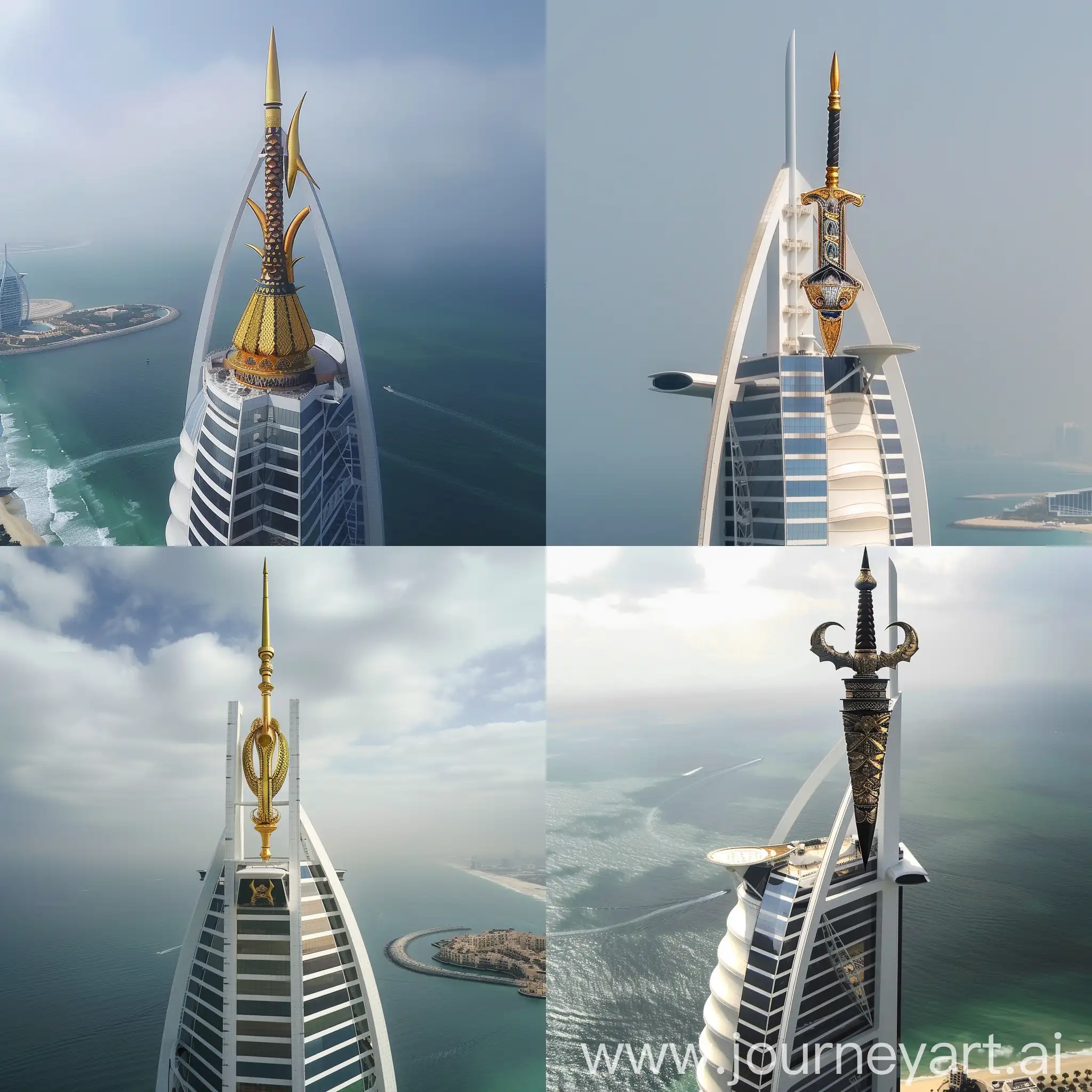 Malay-Keris-atop-the-Iconic-Burj-Al-Arab