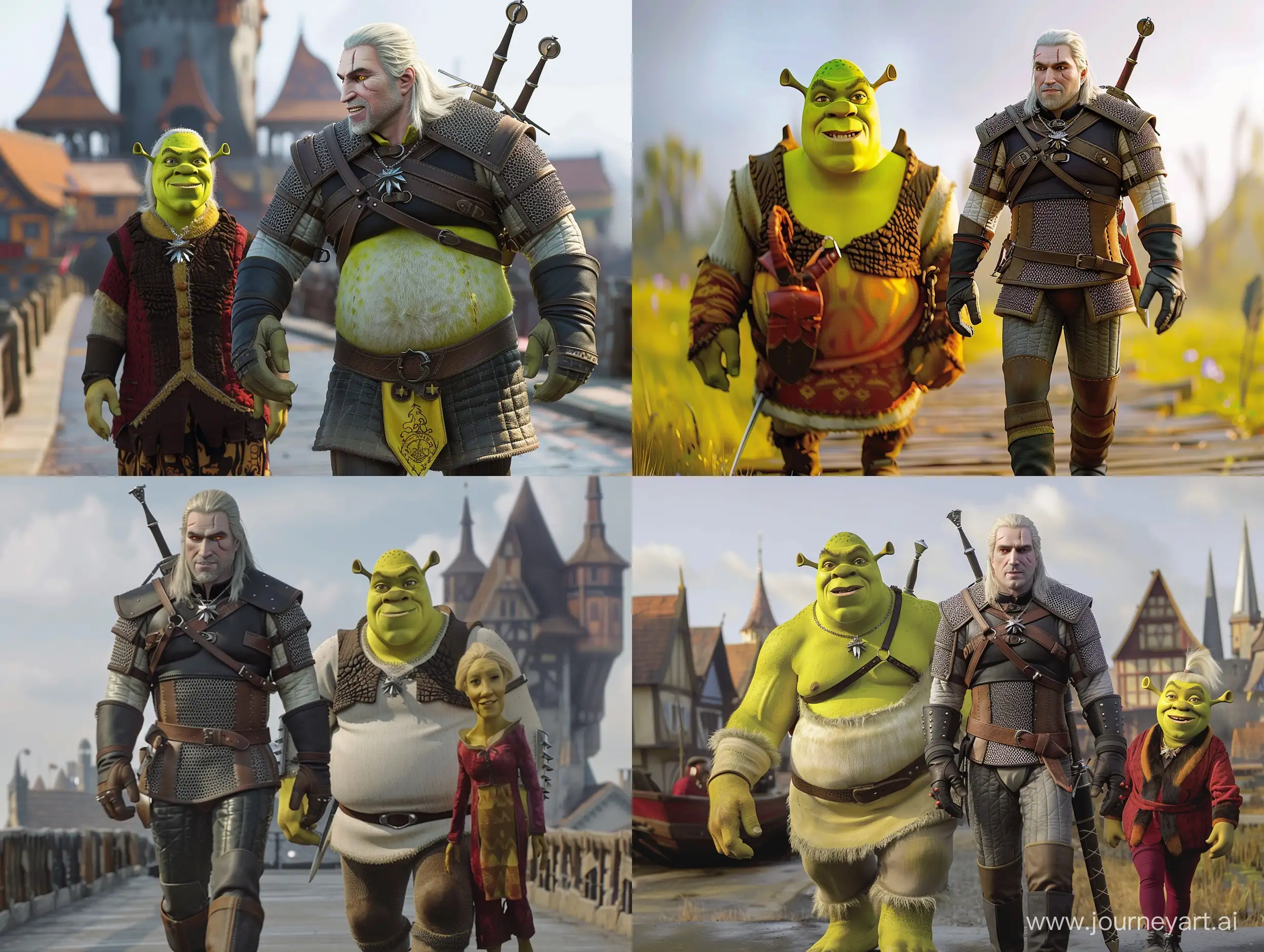 Geralt-of-Rivia-Strolls-with-Shrek-in-a-Fantasy-Crossover-Adventure