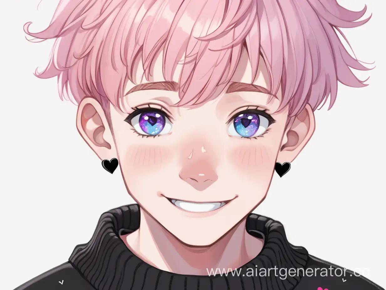 Smiling-Young-Man-with-BlueViolet-Eyes-and-HeartDrawn-Sweater