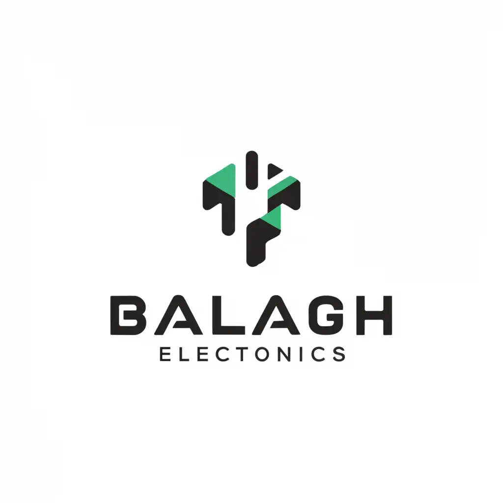 a logo design,with the text "Balagh Electronics", main symbol:Balagh,Moderate,be used in Technology industry,clear background