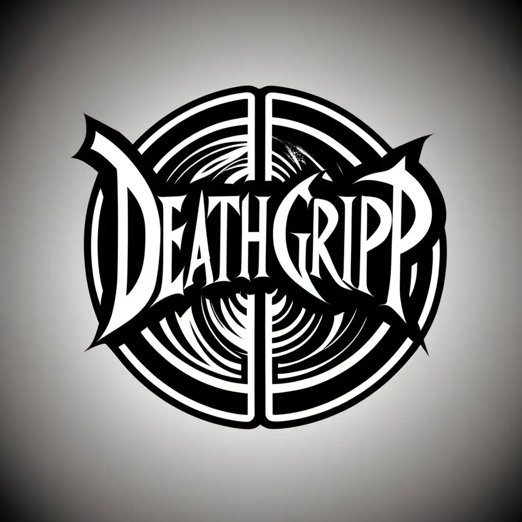 DeathGrip Tape Logo Black and White Minimalist Vector Art