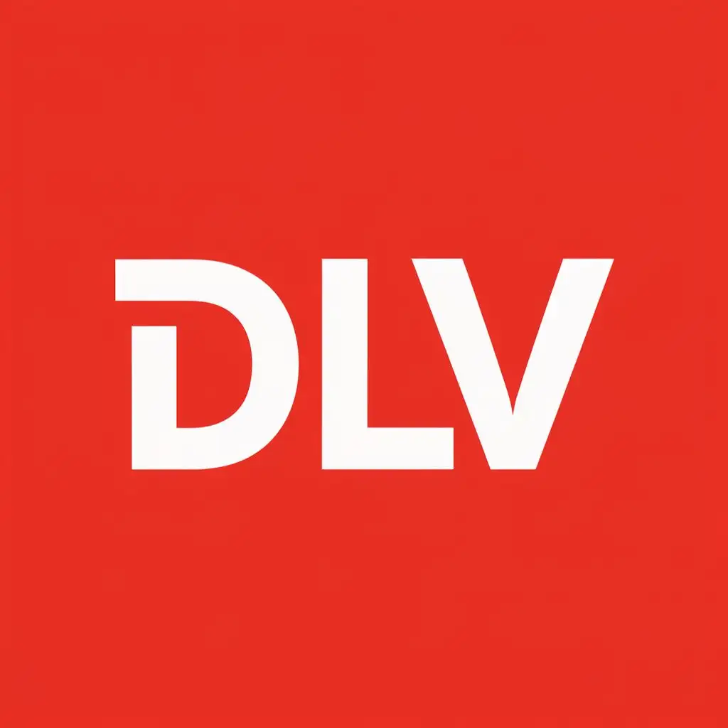 logo, DELOVOI - strong people, strong business and about people who make self-made business style of YouTube logo, with the text "DLV", typography, be used in Technology industry