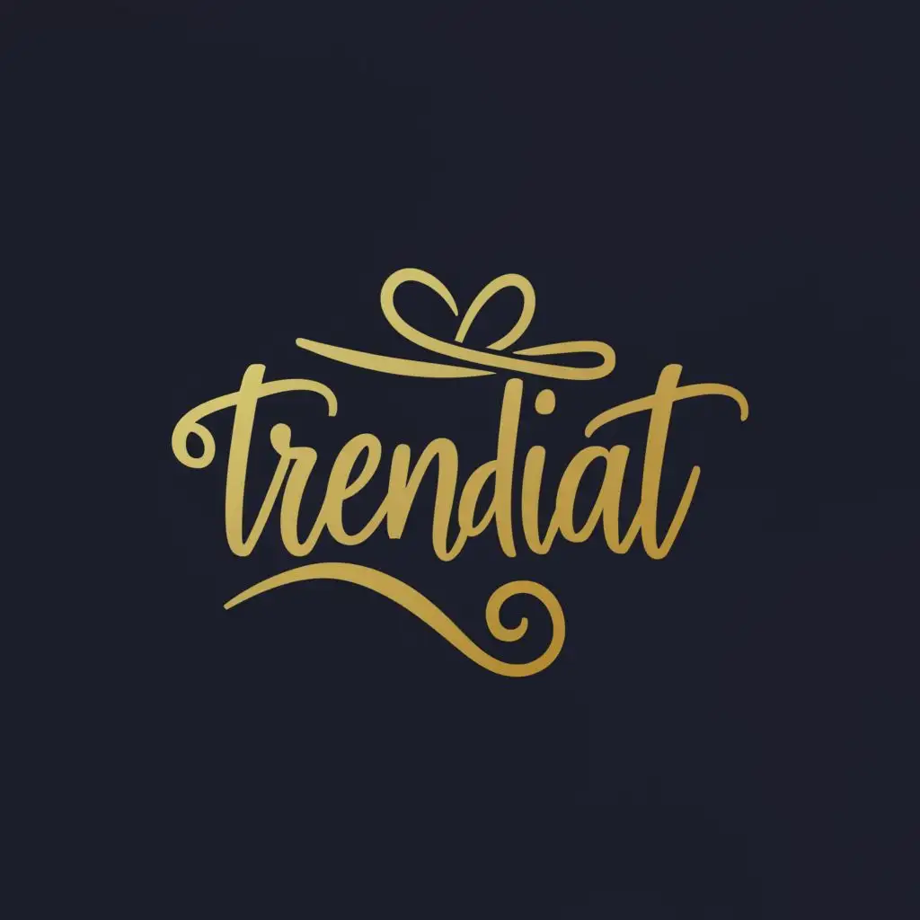 logo, logo for gifts shop , with the text "trendiat", typography