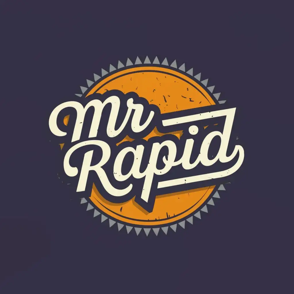 logo, Classic for YouTube logo, with the text "Mr Rapid", typography