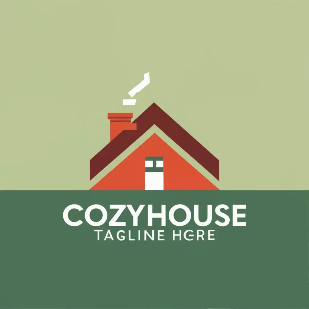 logo, a house, with the text "CozyHouse", typography, be used in Real Estate industry