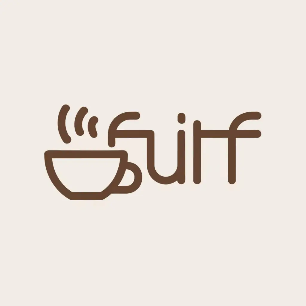 a logo design,with the text "FünF", main symbol:Coffee Cafe,Minimalistic,be used in Restaurant industry,clear background