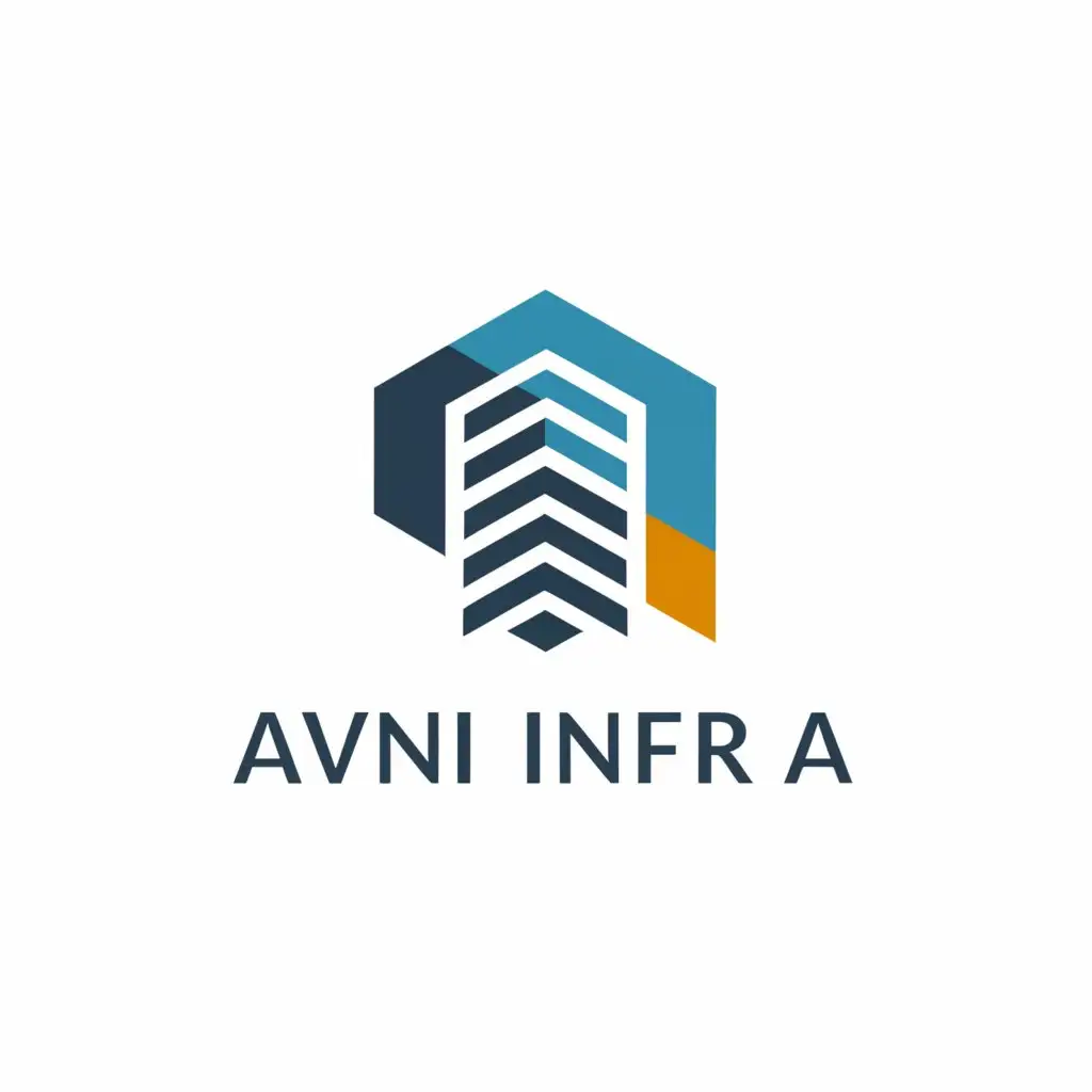 a logo design,with the text "Avni Infra", main symbol:Tower,Minimalistic,clear background