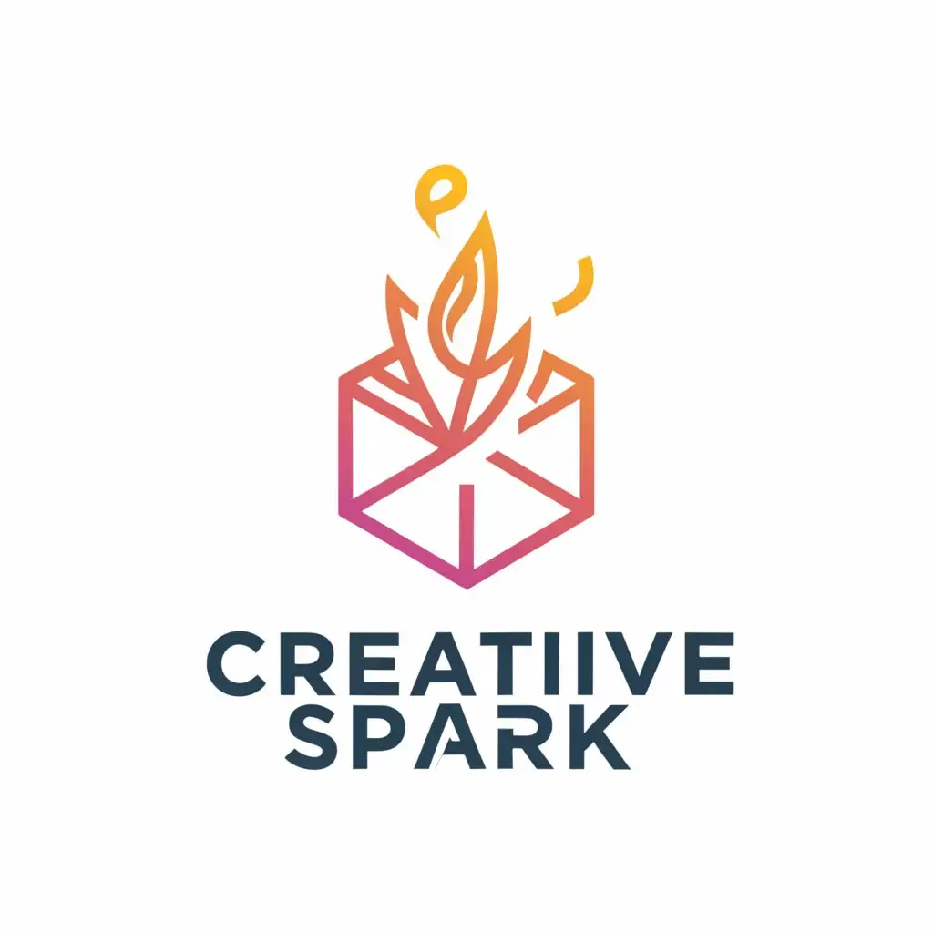 a logo design,with the text "creative spark", main symbol:represent ignition of creativity,Moderate,clear background