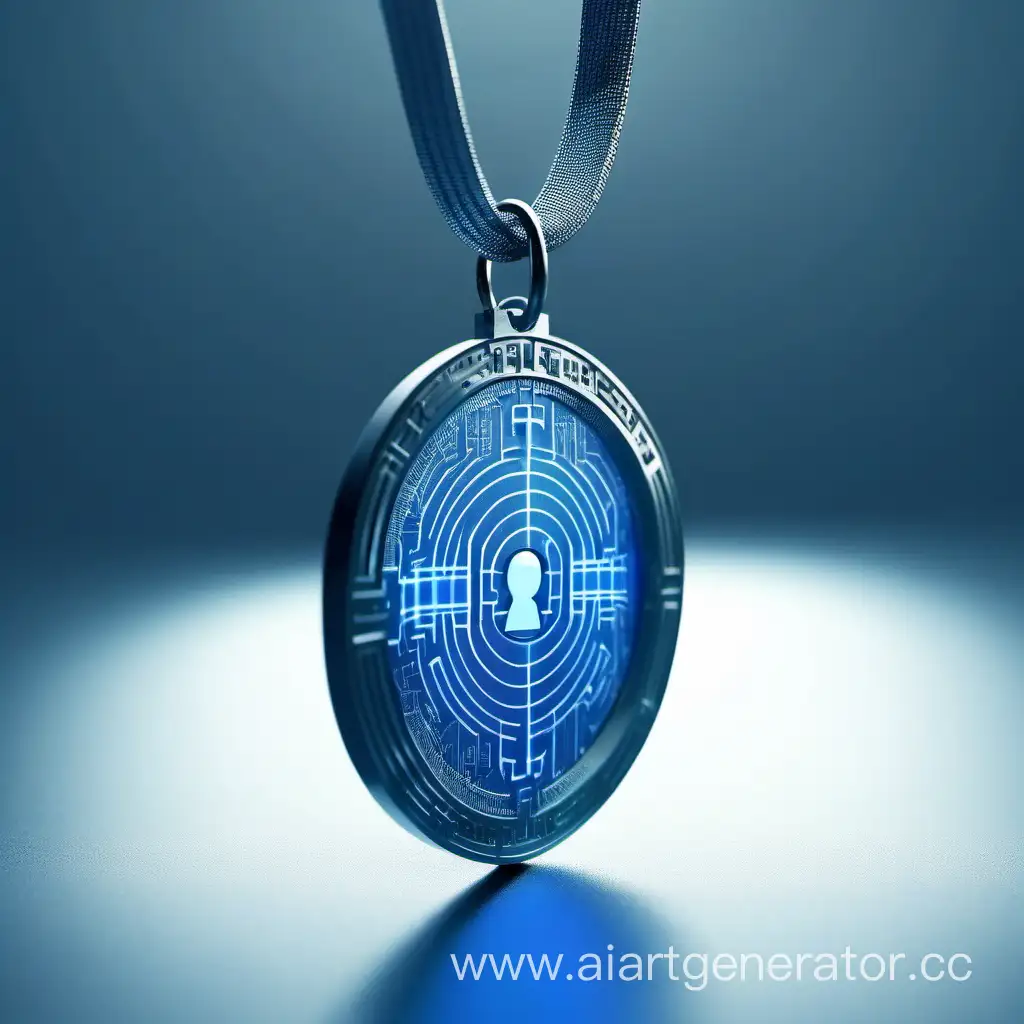 digital amulet cyber security, blue
