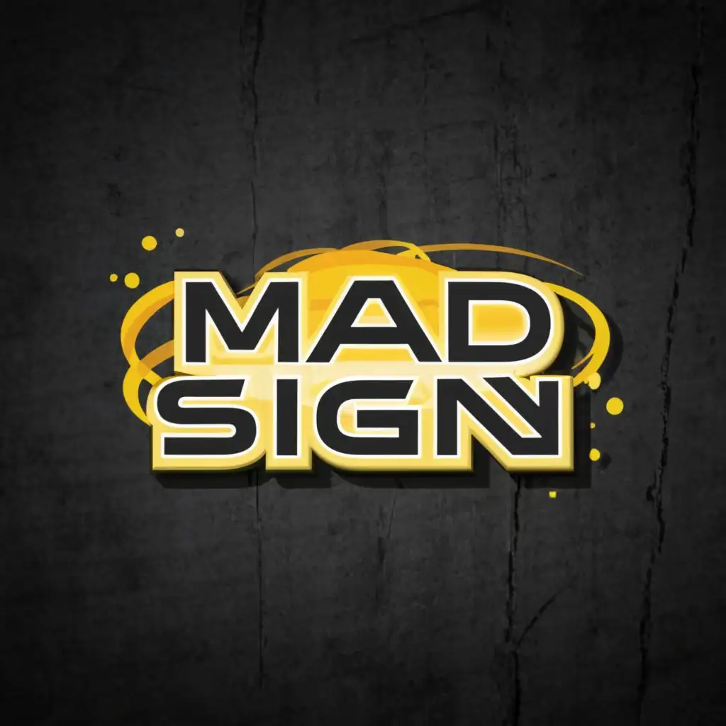 logo, signage, with the text "MAD Sign", typography, be used in Construction industry