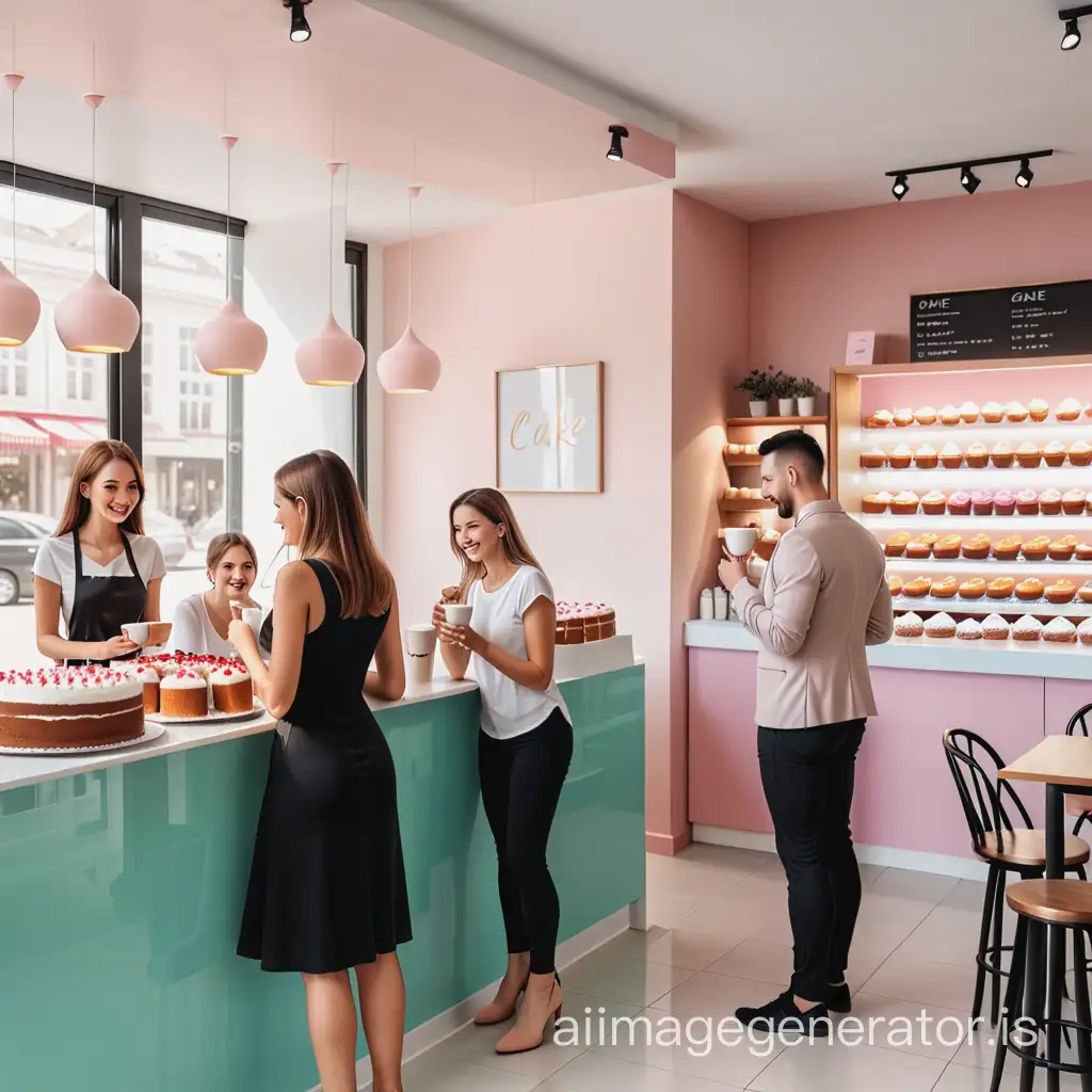 Busy-Cake-Shop-with-Customers-Enjoying-Cake-and-Coffee